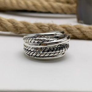 David Yurman Widecrossover ring size 6